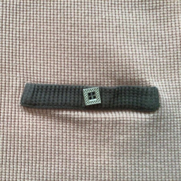 Newport News 3/4 sleeve pink top with grey/brown neck & pocket trim - Picture 3 of 10